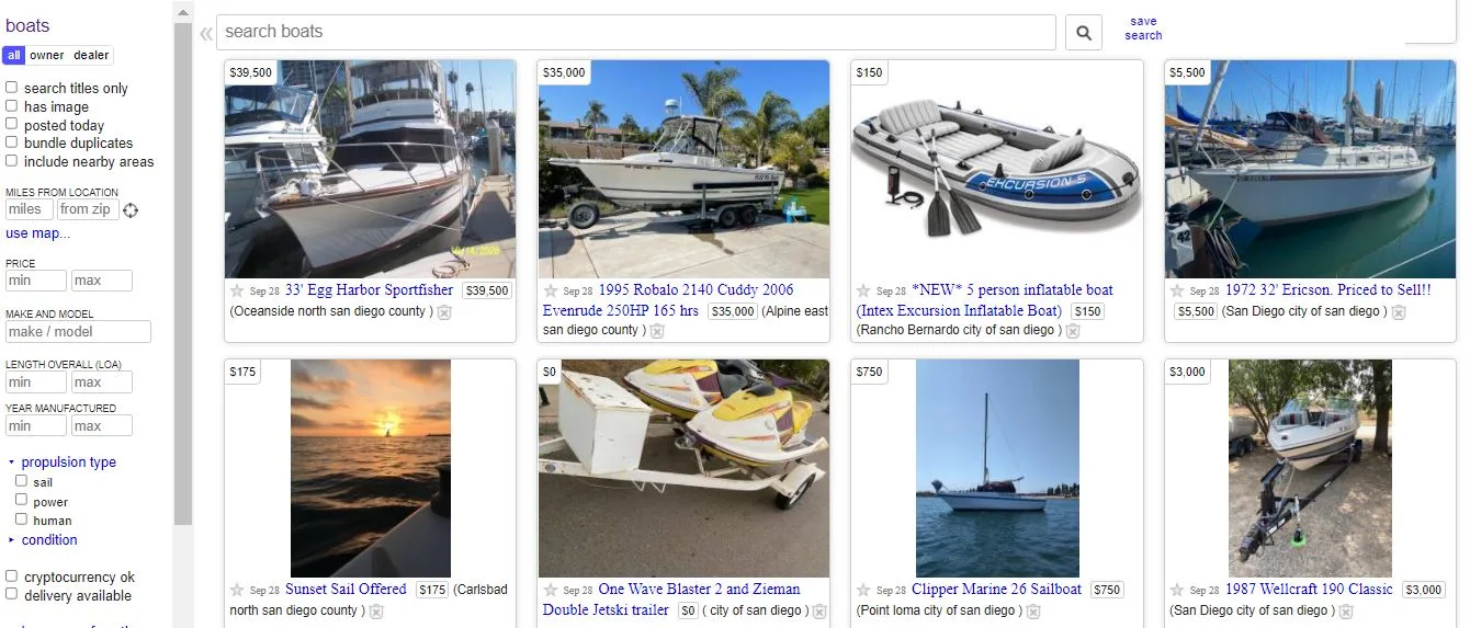 craigslist boats for sale