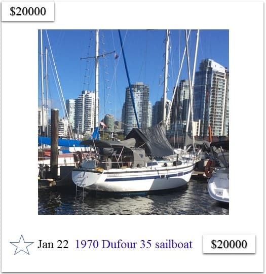 craigslist sailboats