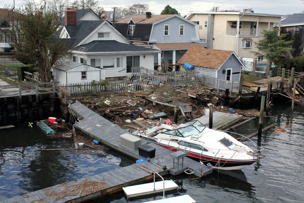 hurricane damaged boats